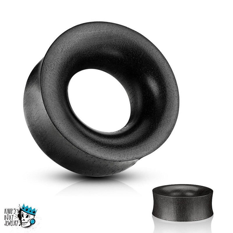 Black Areng Wood Saddle Fit Concave Tunnels (4 gauge – 1 3/8 inch) 4 g