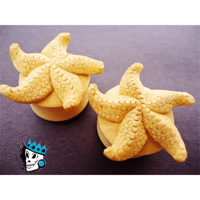 Crocodile Wood Starfish Plugs (7/8 inch) 7/8 inch