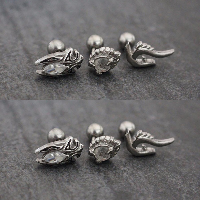 Kaga Chunky Victorian Ear Studs 1