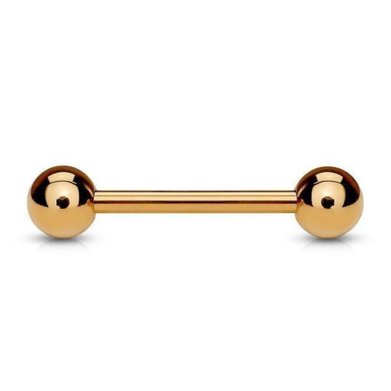 Rose Gold IP Barbell 16G 14G 16G 6mm 3mm