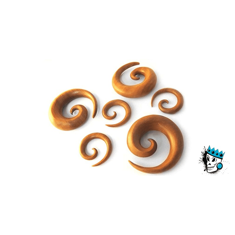 Saba Wood Spirals (6 gauge) 6 g