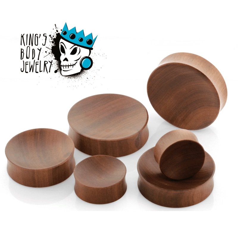 Sawo Wood Concave Plugs (1 inch – 2 inch) 1 inch