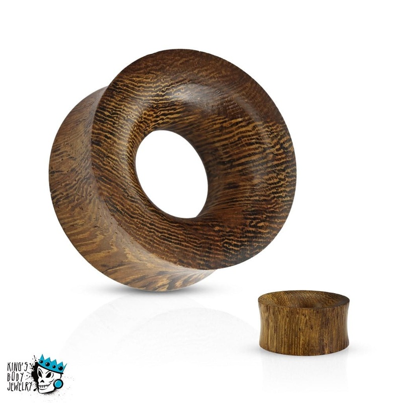 Snakewood Saddle Fit Concave Tunnels (0 gauge – 1 inch) 0 g