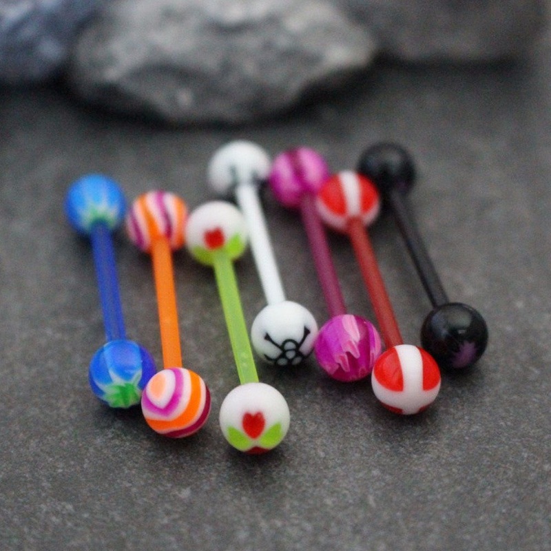 UV Acrylic 14G Barbell Style #1