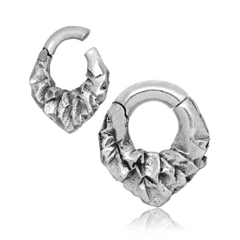 White Brass Chiseled Hanger PAIR 4mm(6G) (Pair)