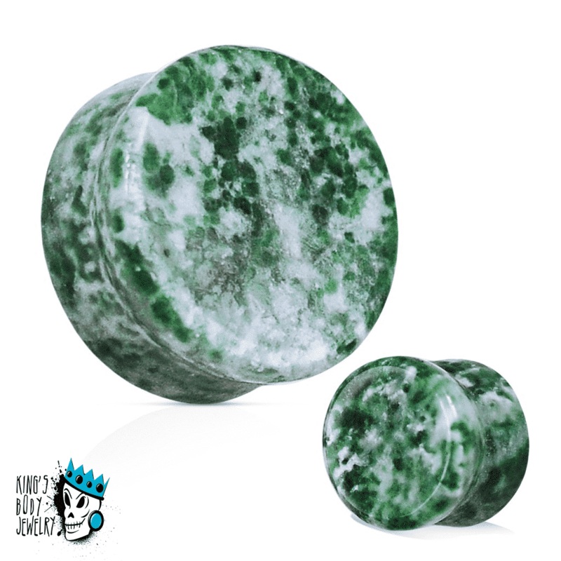Amazonite Double Flare Stone Plugs (8 gauge – 1 inch) 8 g