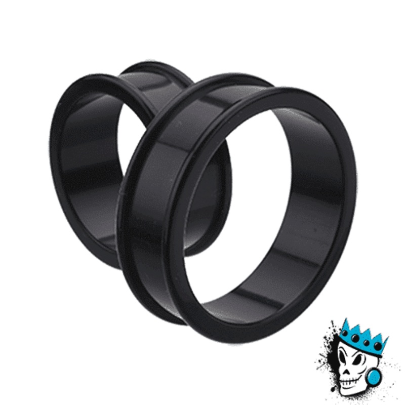Black Silicone Tunnels (6 gauge – 2 1/2 inch) 6 g