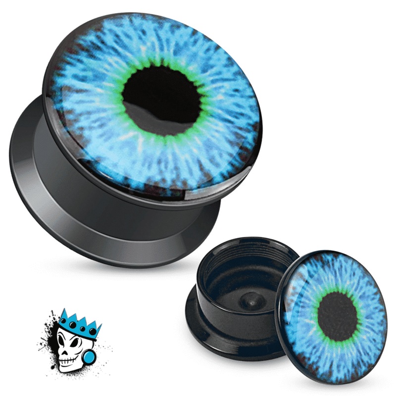 Blue Eyeball Plugs (0 gauge – 1 inch) 8 g