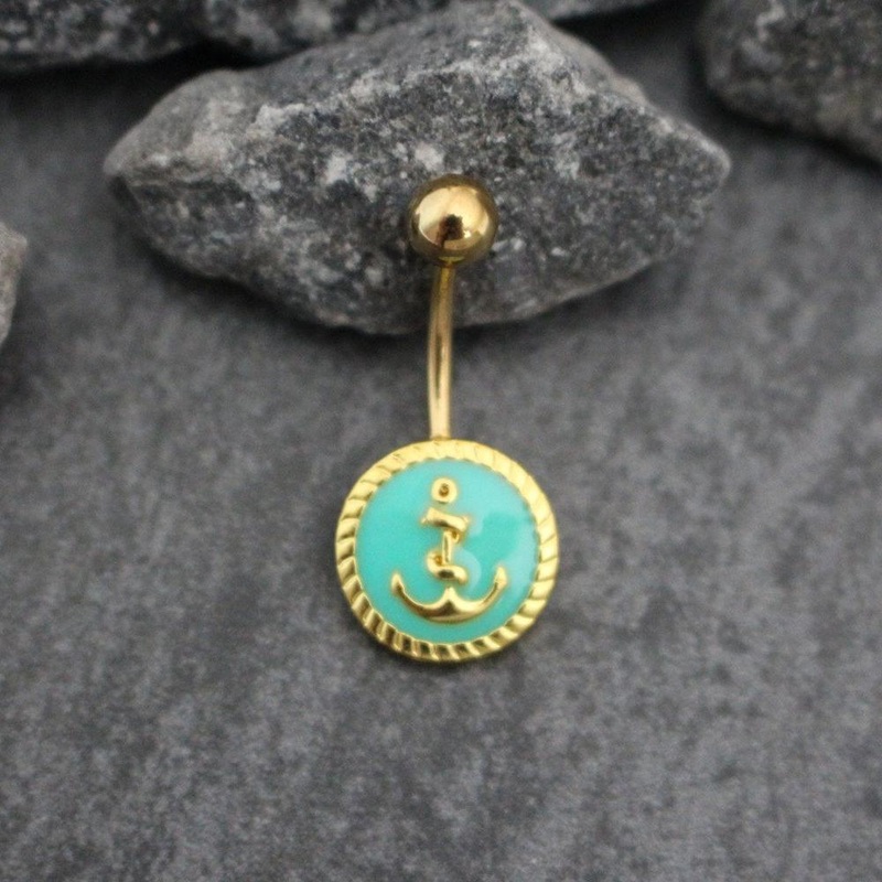 Breeze Anchor Belly Button Ring Stud
