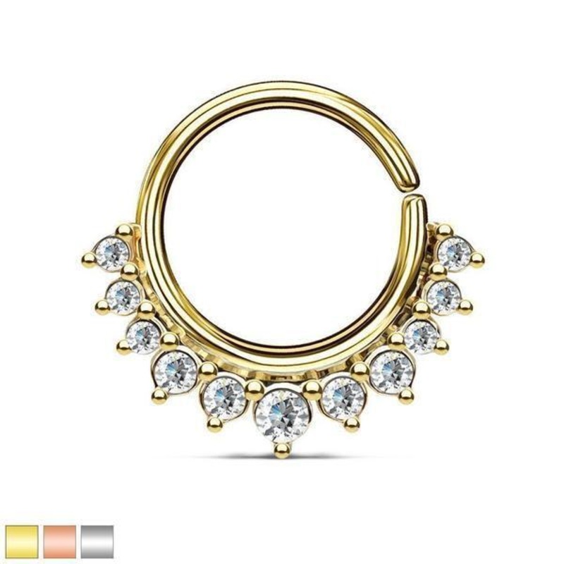 Gem Fan Ring 16G Gold