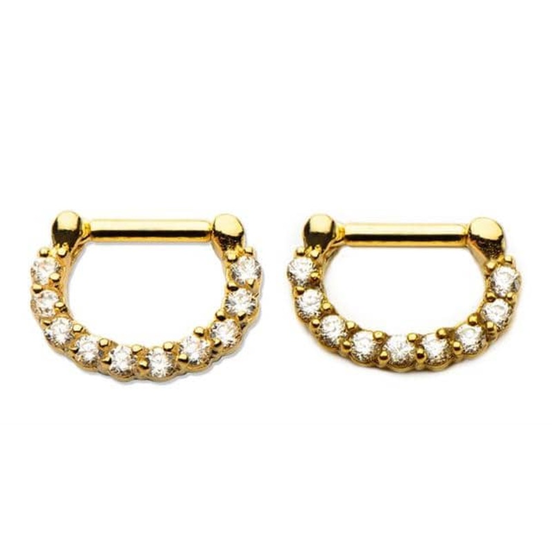 Gold Septum Clicker (16 gauge – 14 gauge) 16 g