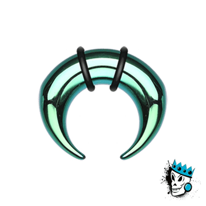 Green Anodized Stainless Steel Pinchers (14 gauge-0 gauge) 14 g