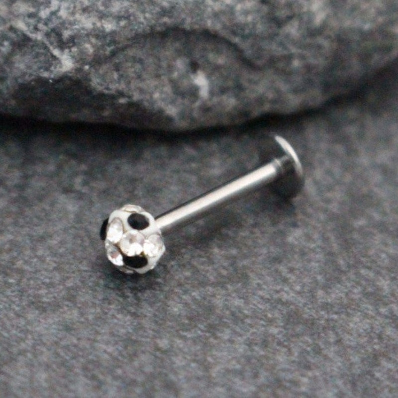 Lola Crystal Ferido Ball 16G Stud Piercing Pair of Piercings (2)