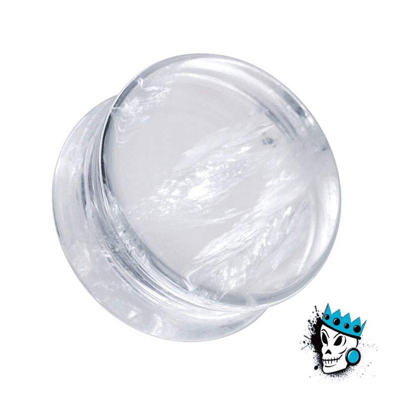 Quartz Double Flared Plugs (2 gauge – 1 inch) 2 g