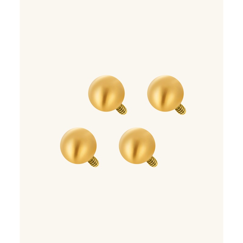 Screw Ball Backing (Internal Thread) 3mm Gold