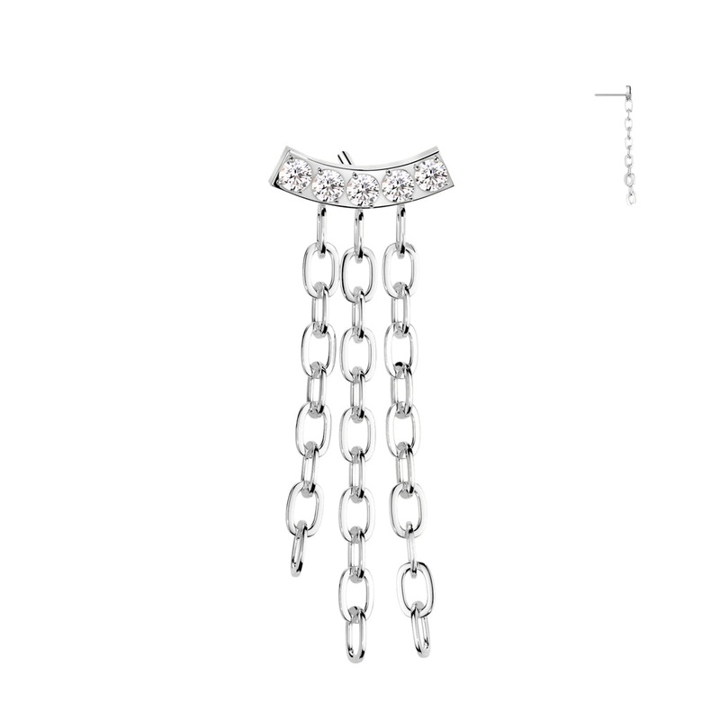 Titanium Threadless Chain Dangle End