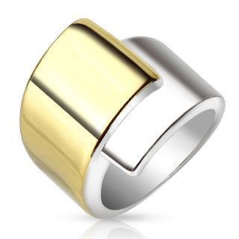 Tow Tone Band Ring Size 6 (51.9mm)