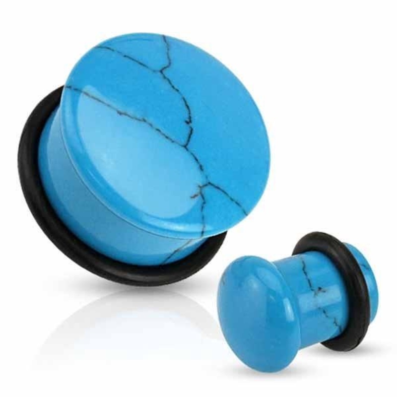 Turquoise Stone Dome Plug 4mm-16mm 5mm(4G)