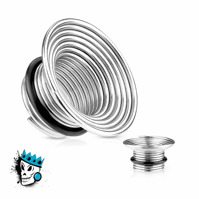 Wire Coil Steel Single Flare Tunnels (2 gauge – 5/8 inch) 2 g