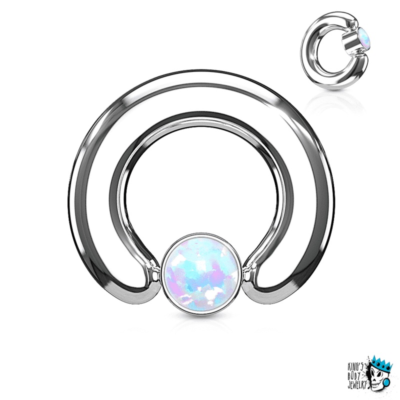 Big Opal captive bead rings (12 gauge – 2 gauge) 12 g