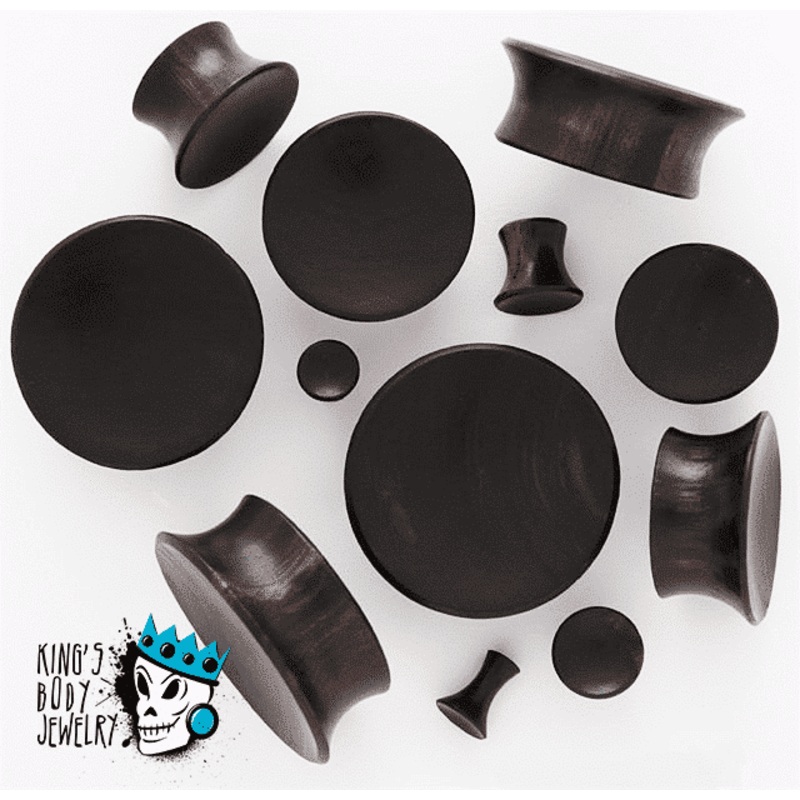 Black Areng Wood Mayan Flare Plugs  (6  gauge – 0 gauge) 6 g