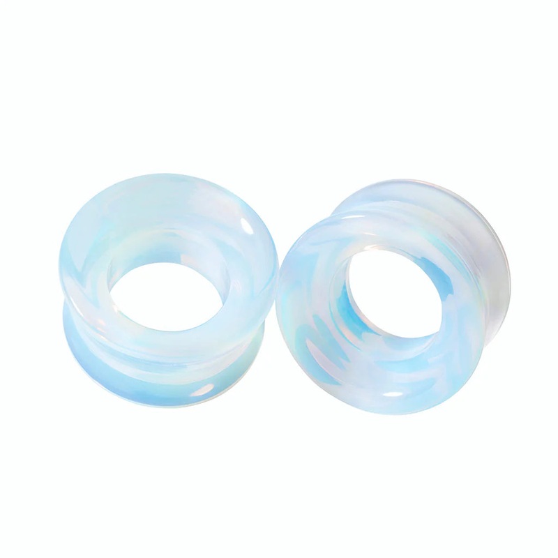 Diablo Organics Opalite Concave Stone Eyelets (00 gauge – 1 1/2 inch) 00 g