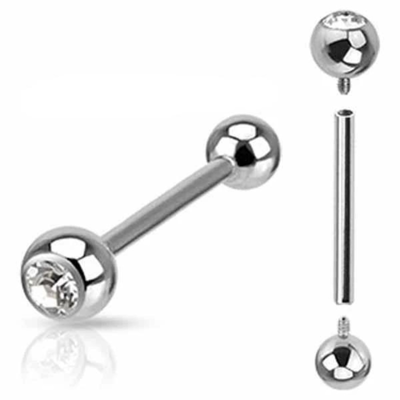 I.T. Gem Barbell 16G 14G 16G 6mm 3mm & 3mm