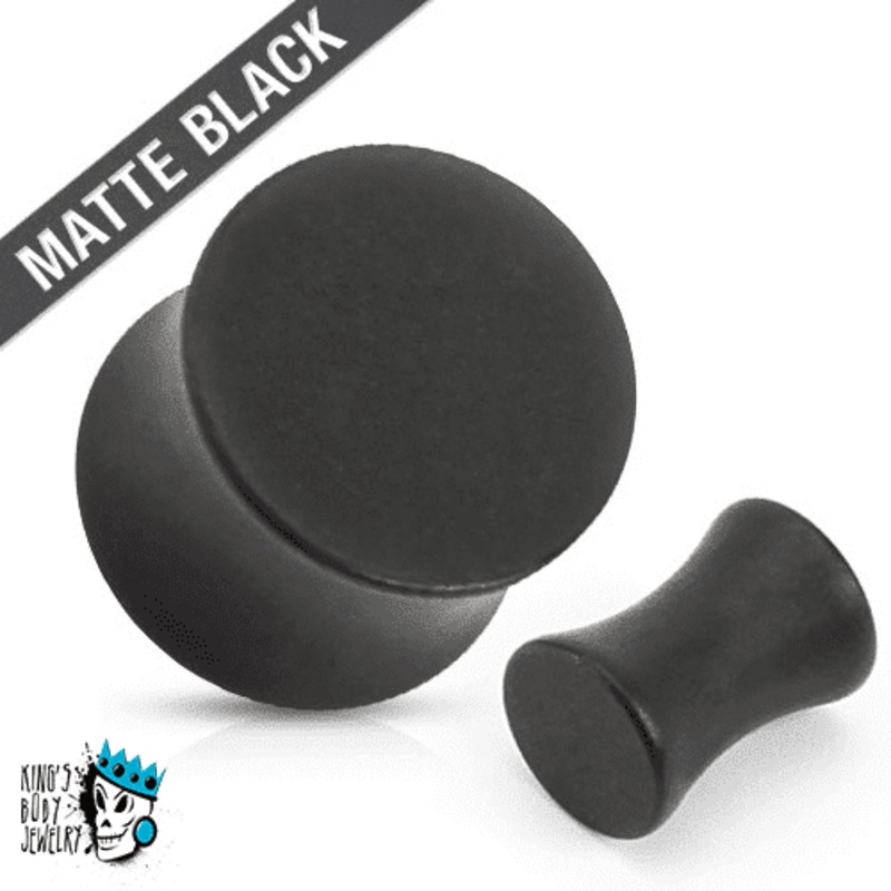 Matte Black Saddle Plugs (8 gauge – 1/2 inch) 8 g