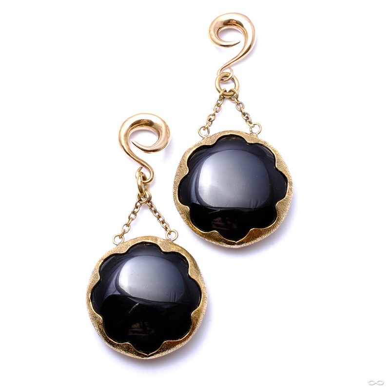 Obsidian Cushion Dangles from Diablo Organics 6g (4mm) Small
