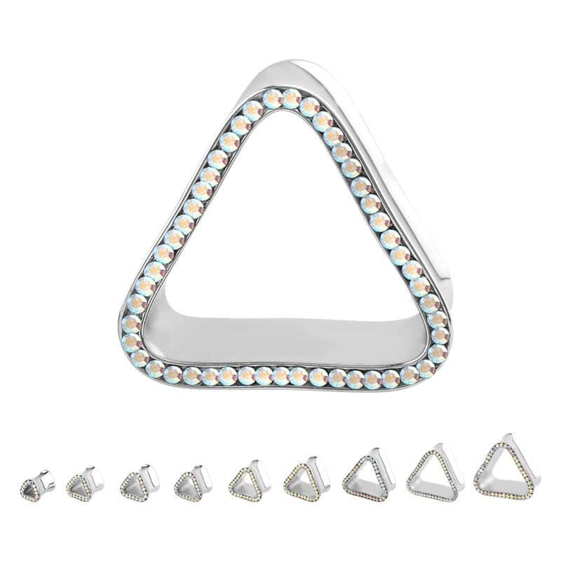 Opalescent Bling Triangle Eyelets (0 gauge – 1 inch) 0 g
