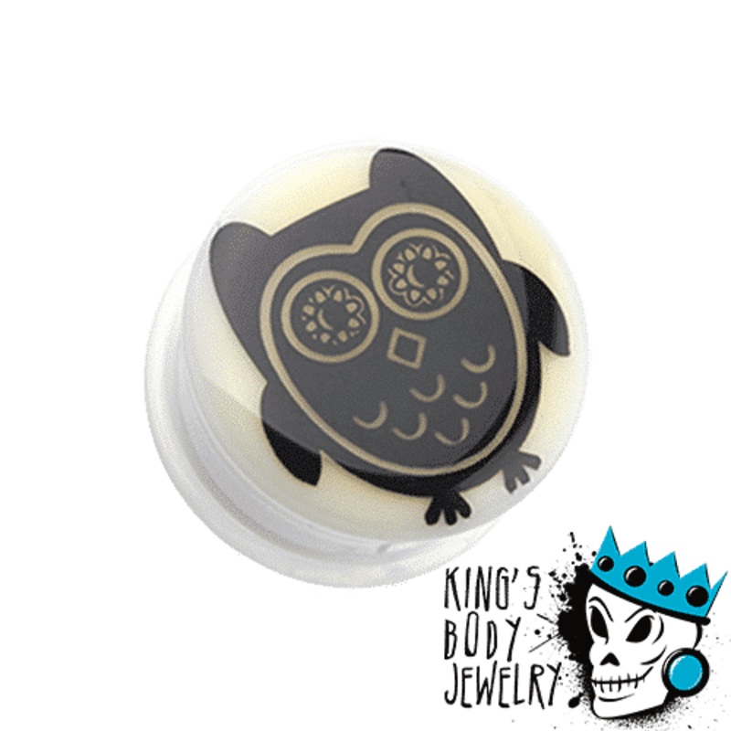 Owl Glow In Dark Plugs (2 gauge – 1 inch) 2 g