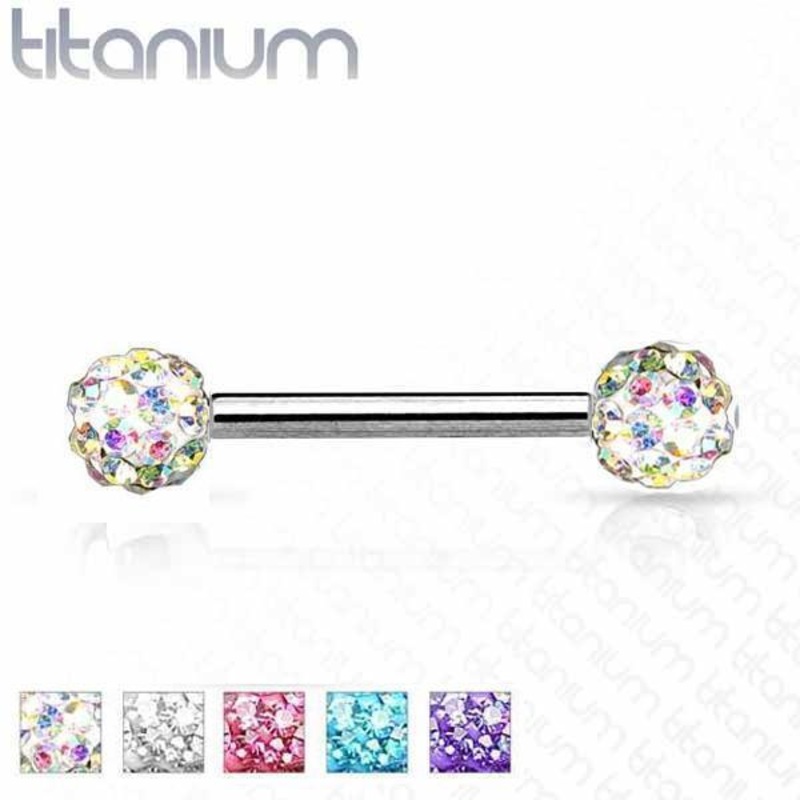 Titanium Ferido Industrial 14G Aurora Borealis