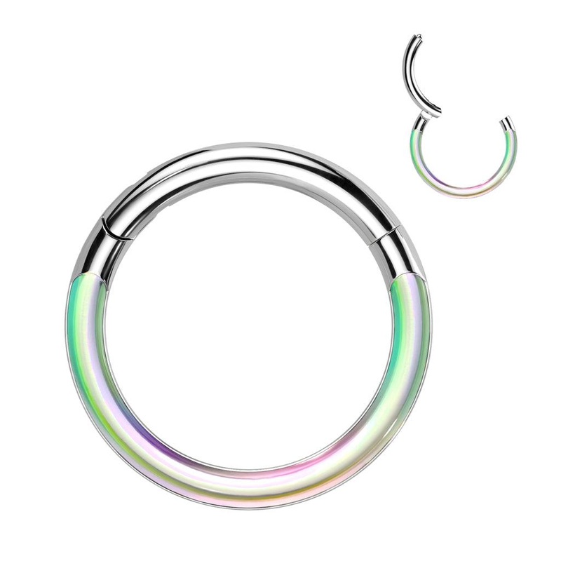 Titanium Photochromic Hinged Ring 16G 8mm