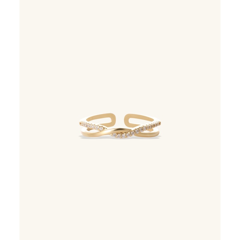 Twinkling Knot Ring Gold