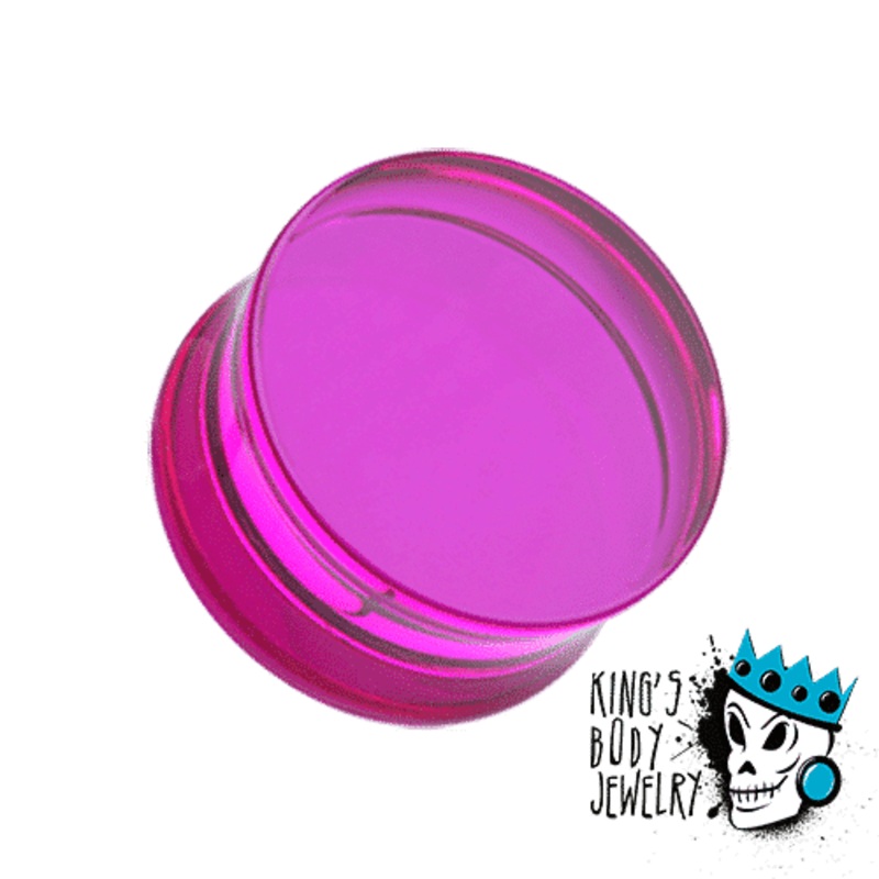 Ultra Violet Acrylic Double Flare Plugs (10 gauge – 1 inch) 10 g