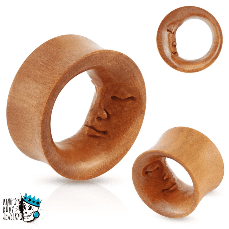 Wood Half Moon Tunnels (9/16 inch – 1 3/8 inch) 9/16 inch