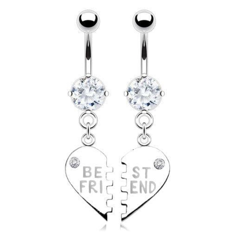2pc Best Friend Belly Bar Set 14G