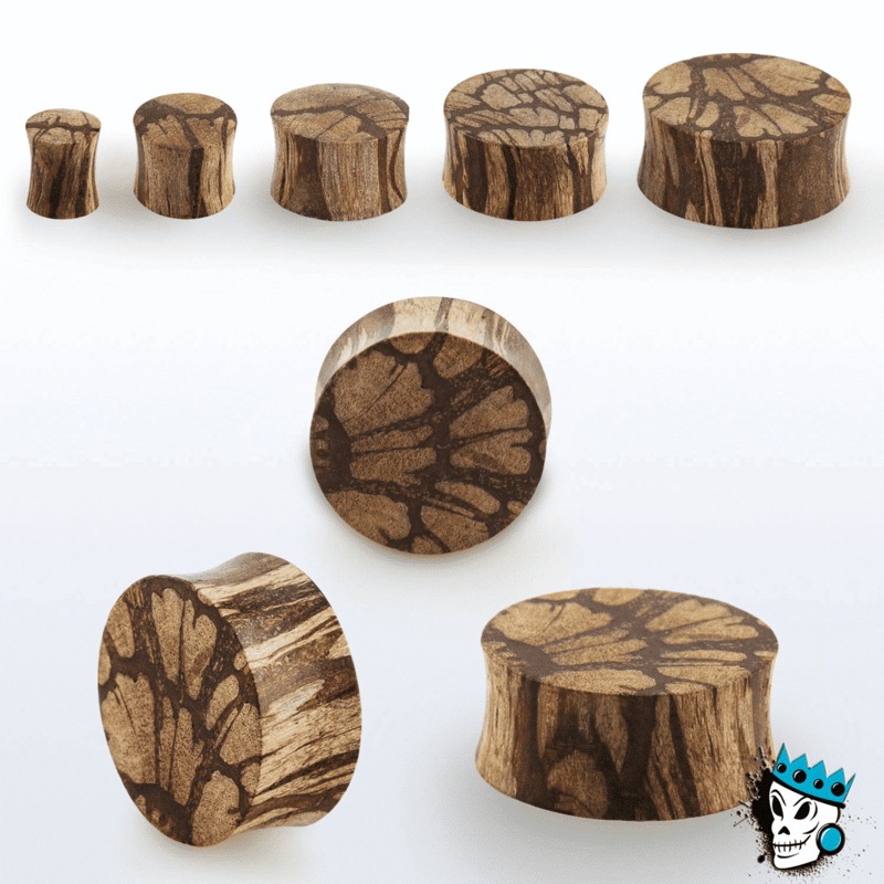 Batik Solid Wood Plugs – (2 gauge – 13/16 inch) 2 g