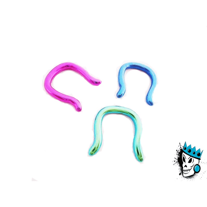 Colored Steel Septum Retainers (16 gauge – 10 gauge) 16 g Blue
