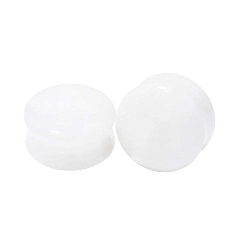 Diablo Organics Cloudy Quartz Stone Plugs (8 gauge – 1 inch) 8 g