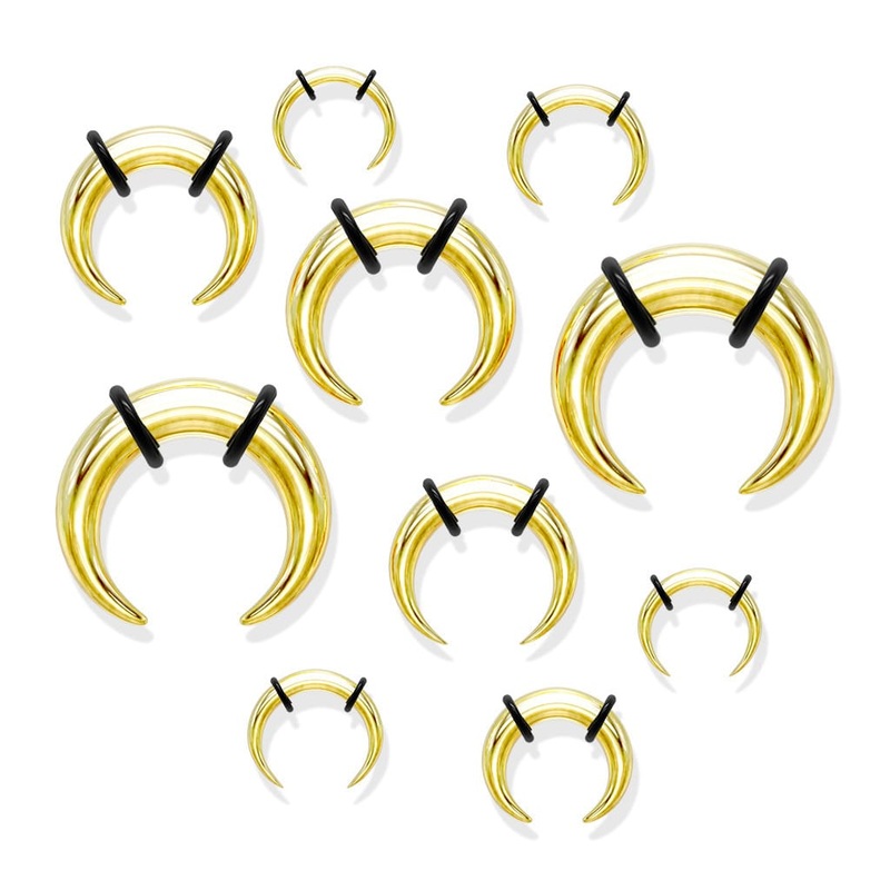 Gold Stainless Steel Pinchers (14 gauge – 00 gauge) 14 g 3/8″