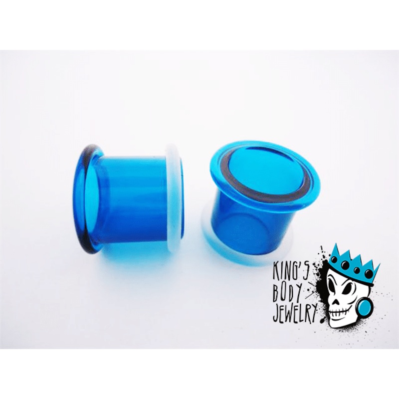 Gorilla Glass Ocean Single Flare Tunnels (2 gauge – 1/2 inch) 2 g