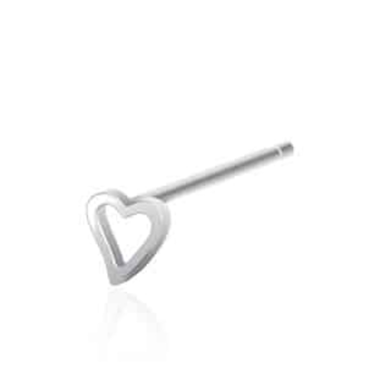 Heart Bendable Nose Ring (20 gauge) 20 g