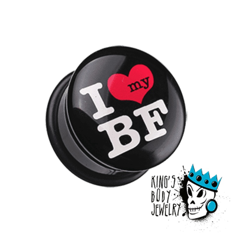 I Love My Boyfriend Plugs (2 gauge – 1 inch) 2 g