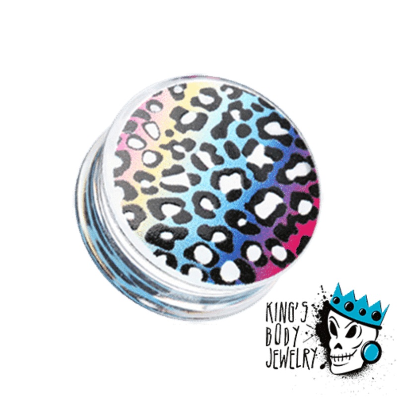 Multi Color Leopard Plugs (2 gauge – 1 inch) 2 g