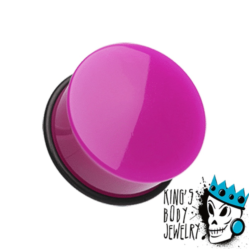 Purple Acrylic Single Flare Plugs (10 gauge – 1 inch) 10 g