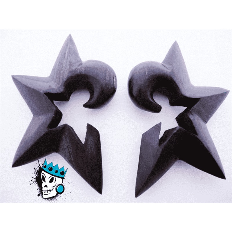 Star Shaped Wood Hooks (8 gauge – 00 gauge) 8 g