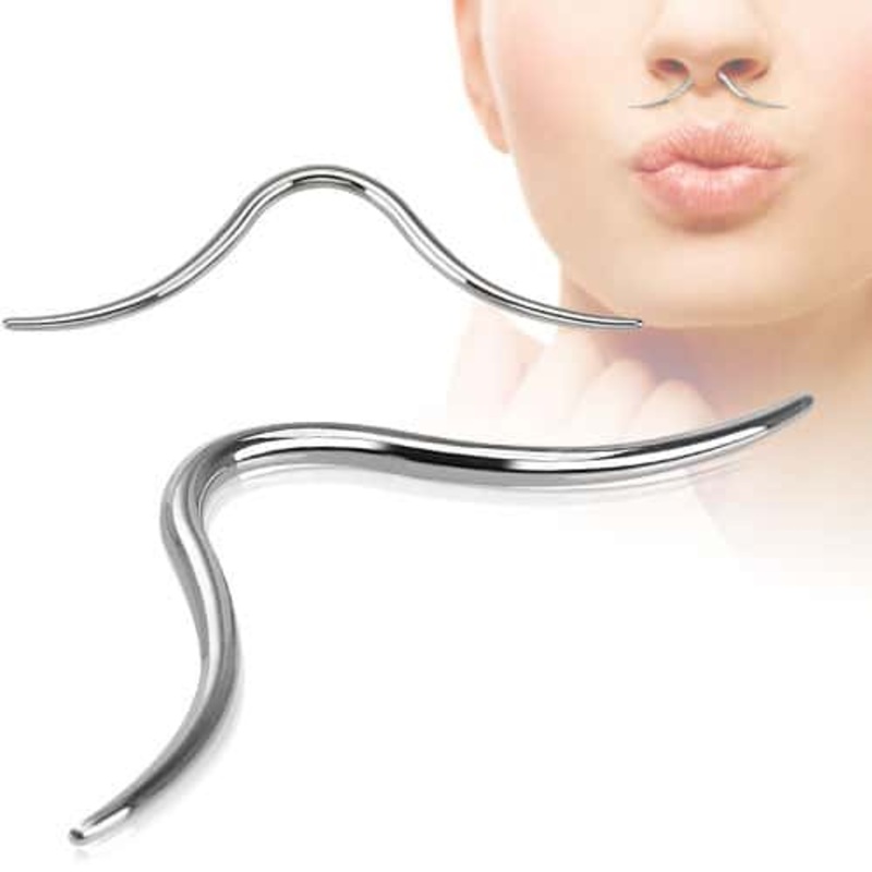 Steel Septum Mustache (16 gauge – 14 gauge) 16 g