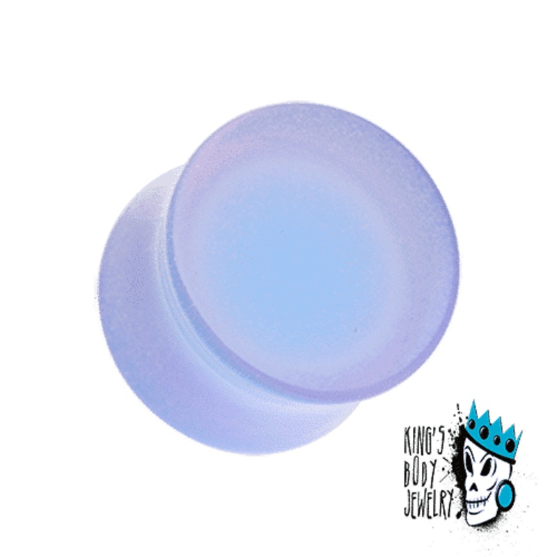 Ultra Violet Acrylic Glow in the Dark Double Flare Plugs  (8 gauge – 1 inch) 8 g