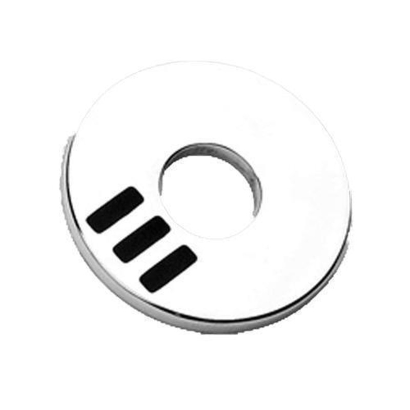 3 Stripe Disc Stainless Steel Pendant
